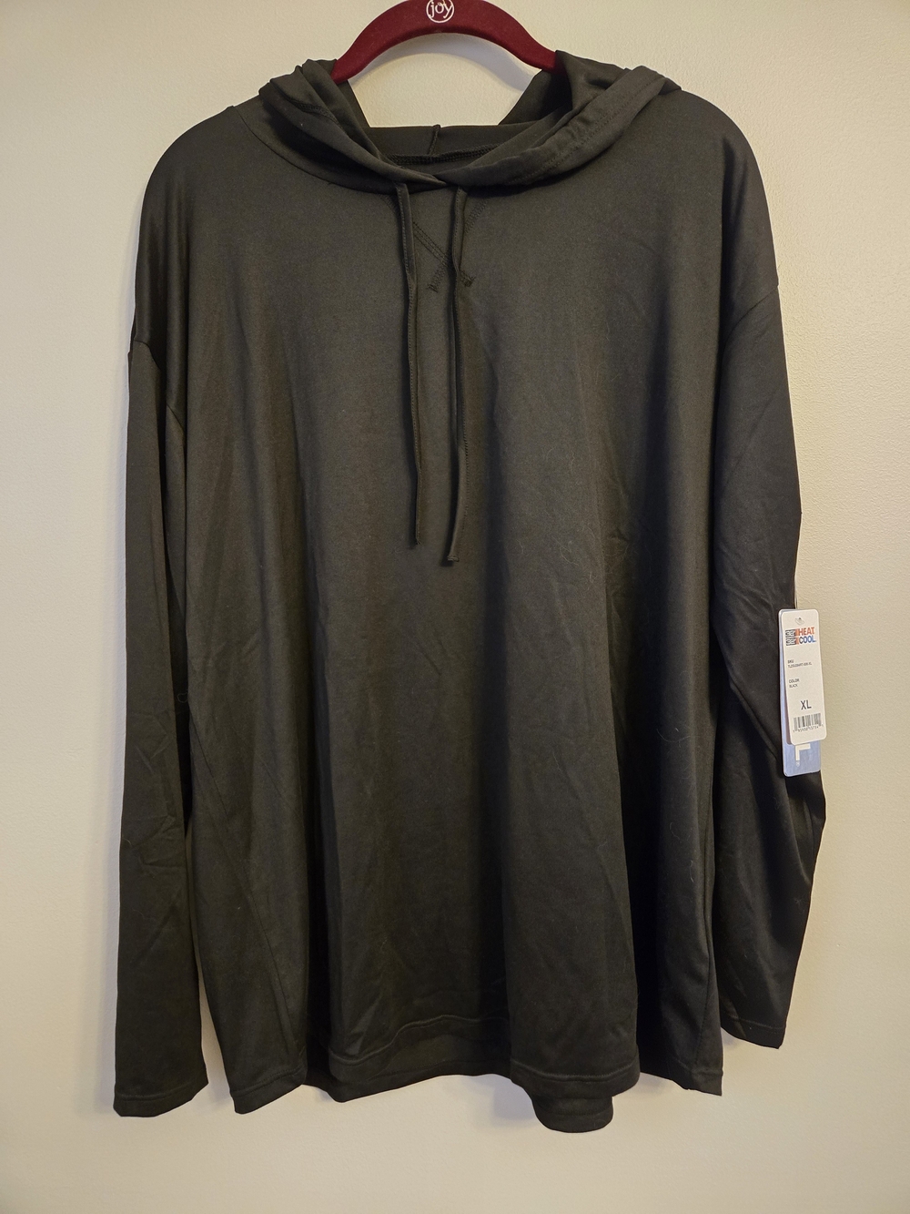 32 Degrees Men's Black Lightweight Hooded Long-Sleeve Pullover